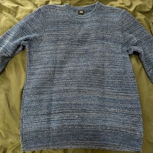 Blue Melange Crew Neck Sweater - H&M